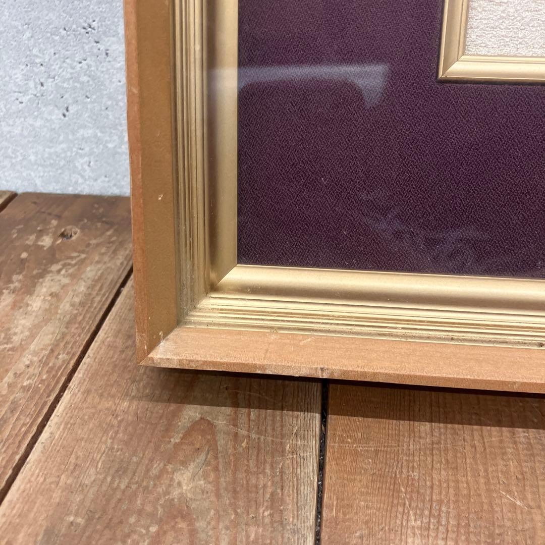 昭和レトロ 鳥 宝石画 貴石画 ストーンアート 絵画 美術 芸術 額縁 額装