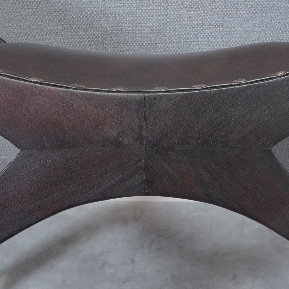 カルティニチェアC　本革シート 椅子 バリ家具 アジア家具 スツール チェア