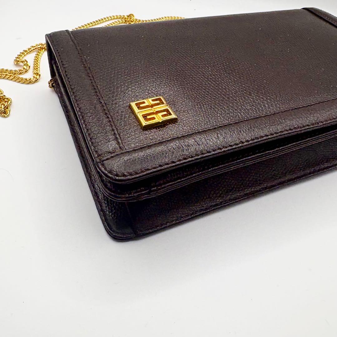 ①GIVENCY 4Gロゴ チェーン ショルダーバッグ
