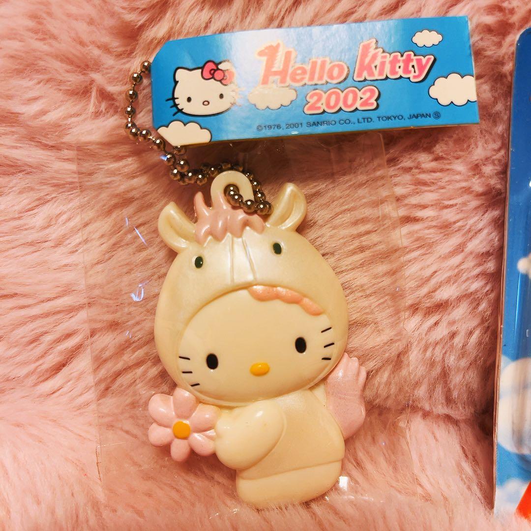 希少レア　ハローキティ　日本限定　開運　干支　午年　チャーム　ミラー　2001