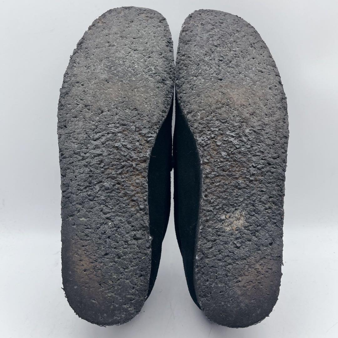 訳アリ❗️定番 クラークス ワラビー モカシンシューズ 黒 スエード 26.5cm