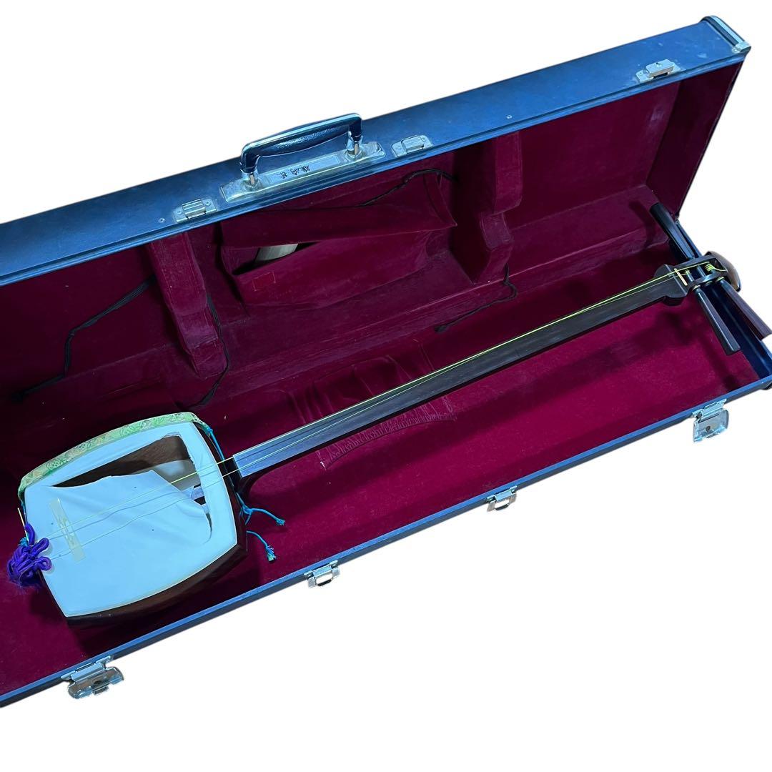 三味線 本体 3弦 白 ケース付き