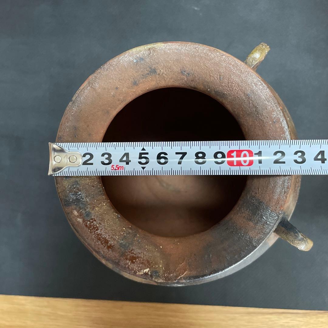 中川伊作　知花南蛮焼き　魚文　花いけ　花生