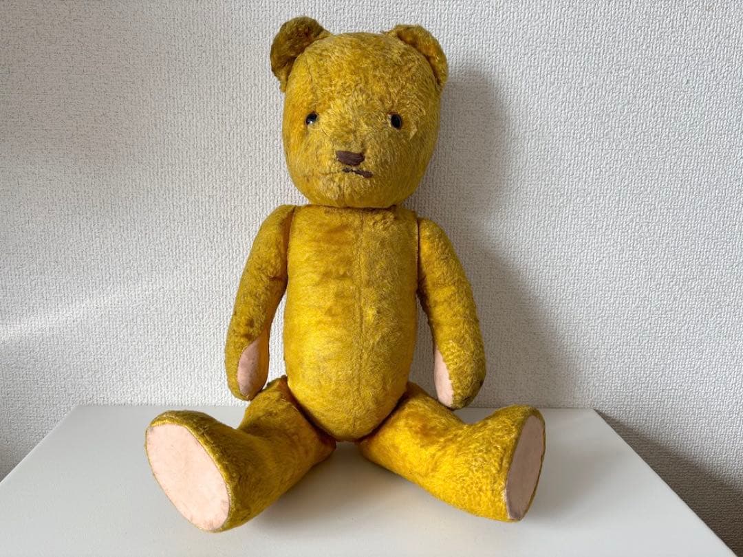 【フランス】大きめ！アンティークテディベア / きいろ