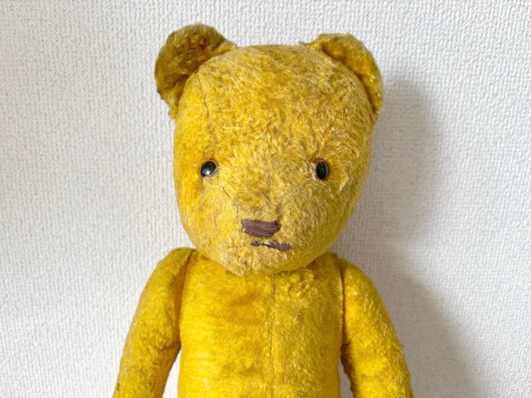 【フランス】大きめ！アンティークテディベア / きいろ