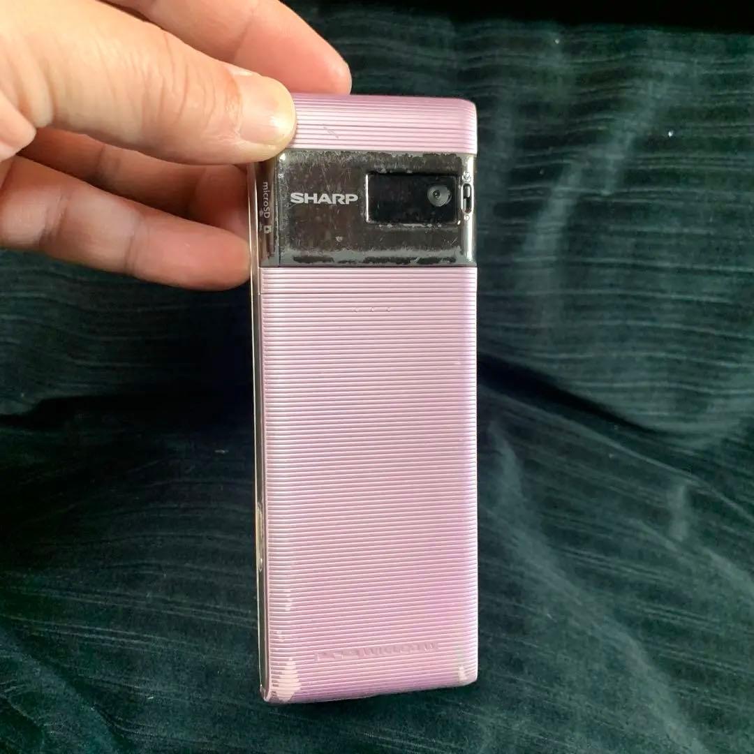 SHARP ピンク スライド式携帯電話 本体