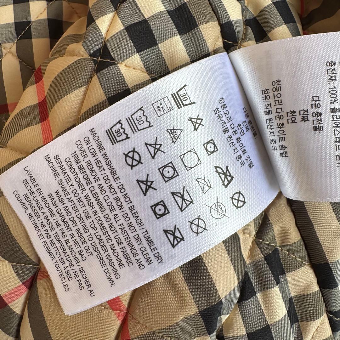 極美品 バーバリー キッズ ダウンベスト 92 赤 フード キッズ