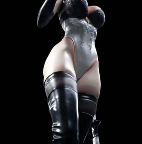 ニーアオートマタ【ビッグサイズ 中破 2B 姿見】頭部２種63㎝ 1/4ミラー台