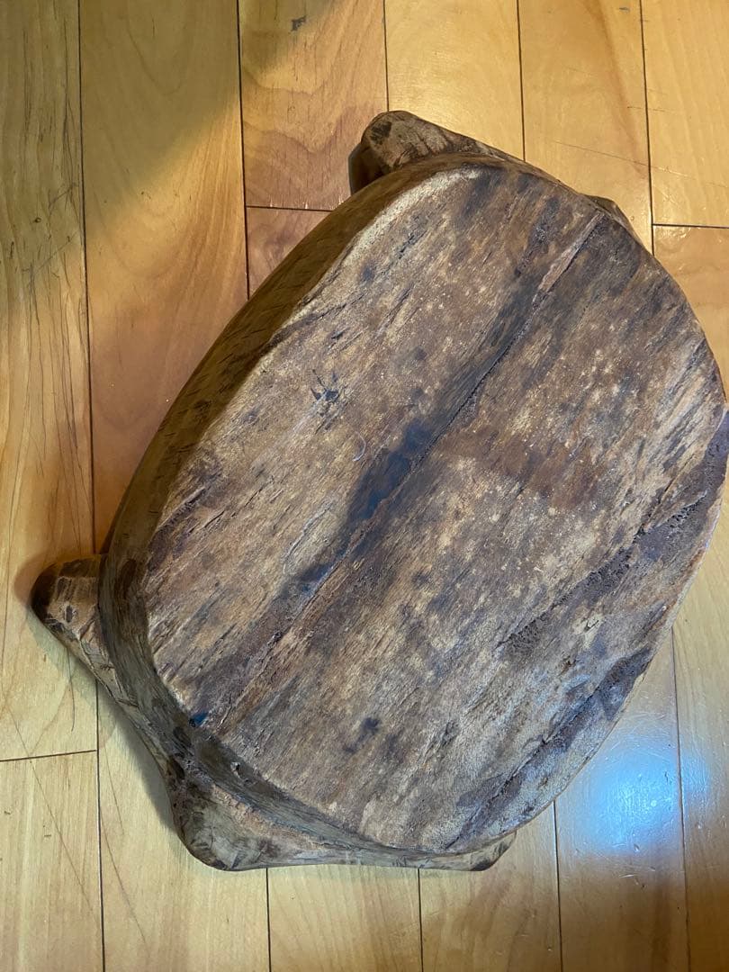 250–300年 済州島古木 盆｜李朝期｜高密度材の重量感・朝鮮古美術