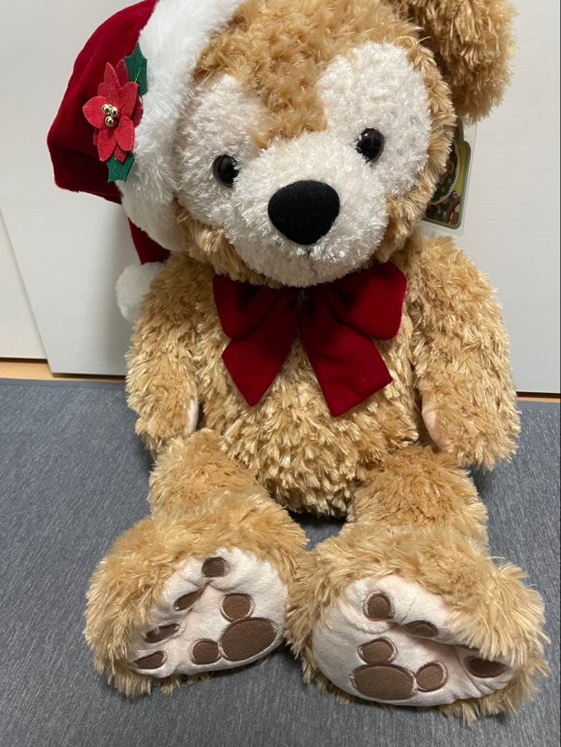 ダグ付き　クリスマス　ダッフィー サンタ帽子 ぬいぐるみ　mサイズ
