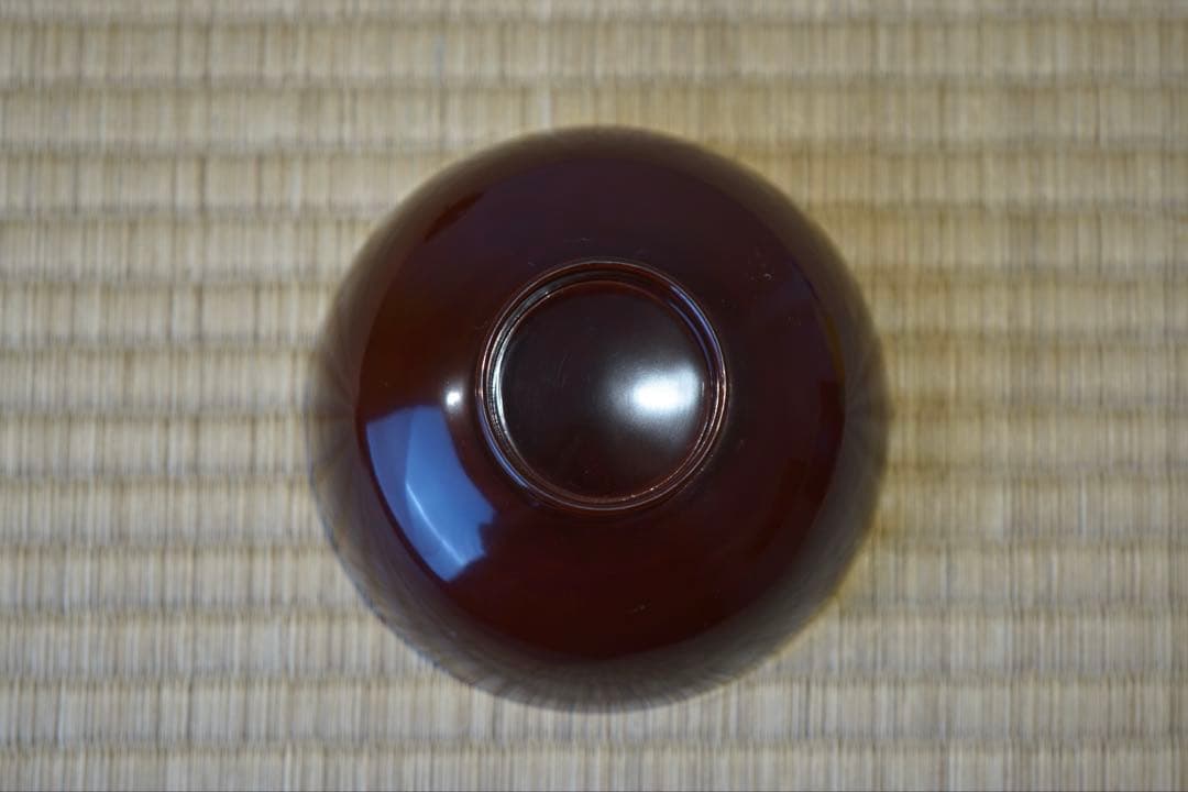 松に鶴・山水図蒔絵 溜塗 吸物椀 2客/ 高級 木製漆器 祝儀 茶懐石