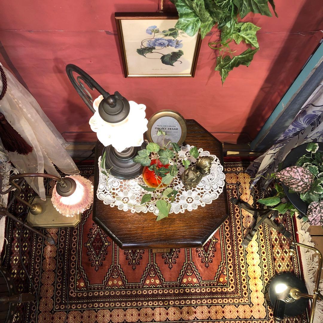 ヴィンテージ レッドオーク　コンパクト　テーブル　サイドテーブル　花台