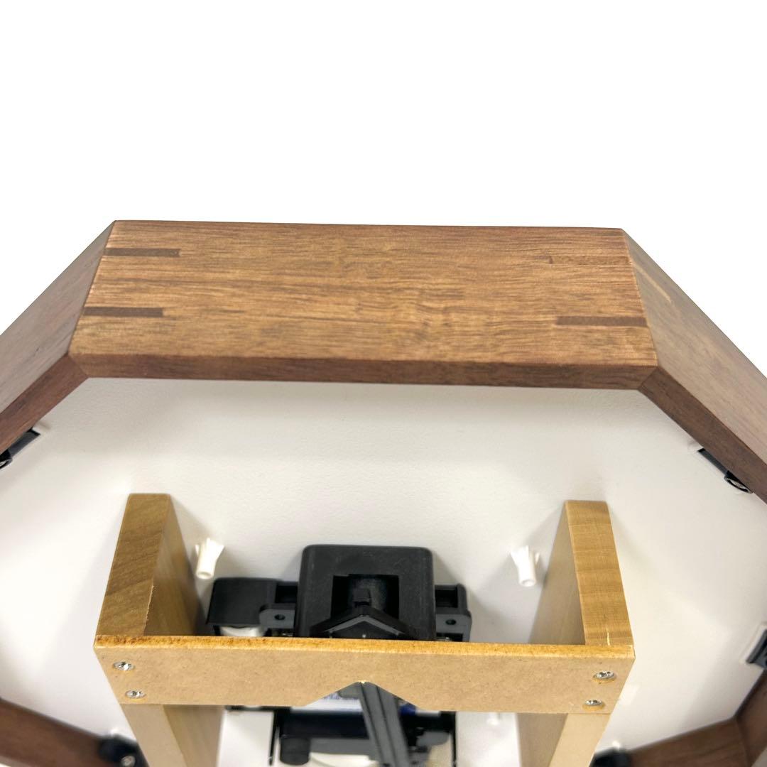 インターフォルム Gorlitz ゲルリッツ 八角 木製 壁掛け時計 ブラウン