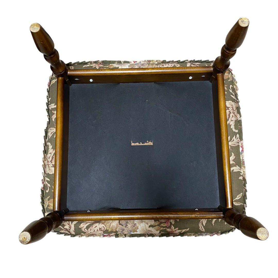 【美品】カリモクkarimoku コロニアル オットマン 花柄 レトロビンテージ