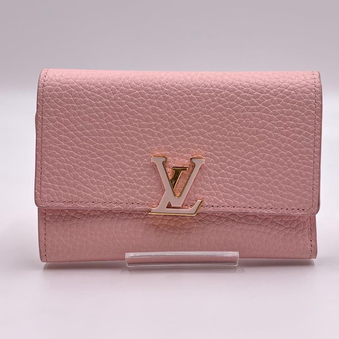 未使用級 ルイヴィトン ポルトフォイユカプシーヌ ローズジャスミン M82361