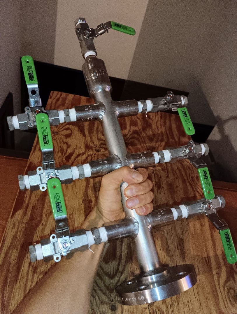 『特注品』SUS316L（F316L)マニホールド ♤オブジェにどうぞ♧