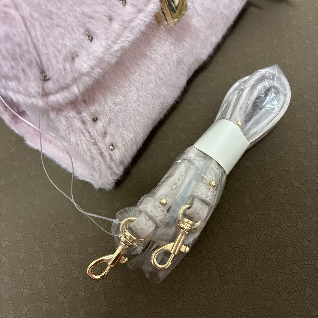 【新品】CELFORD ビジュースタッズファーポシェット ピンク セルフォード