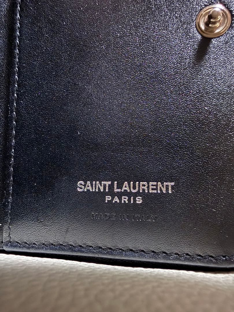 【希少/クリーニング済み】SAINT LAURENT 星柄 二つ折り財布