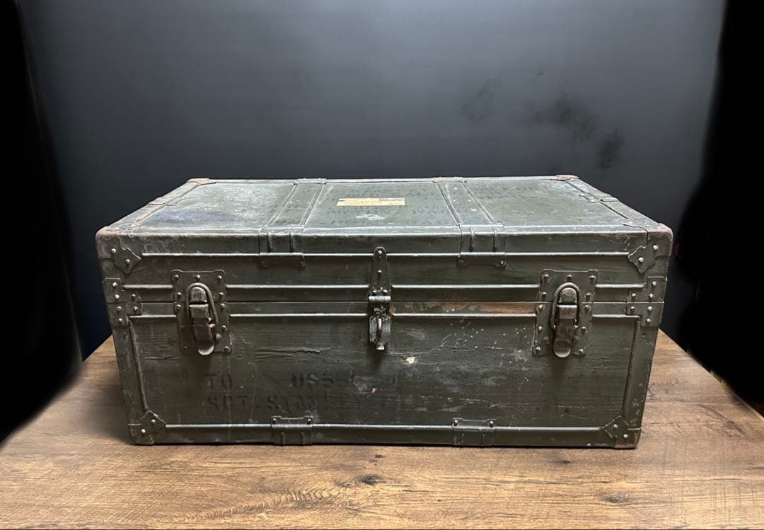 ビンテージ　米軍 US ARMY 希少 フットロッカ－ トランクBOX