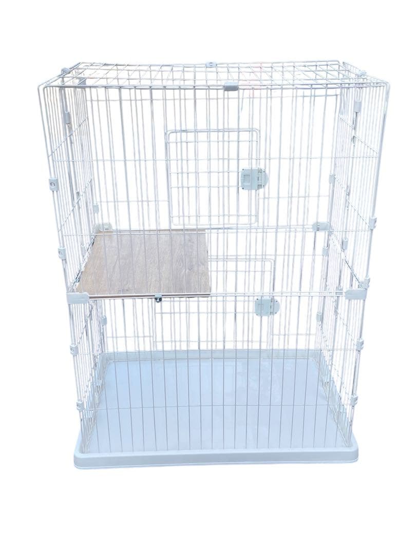 アイリスオーヤマ ペットゲージ PEC-902V 2段タイプ　ホワイト