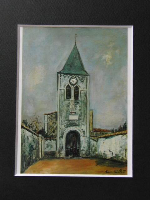 モーリス・ユトリロ、【ニーロンの教会】、希少画集画、状態良好、フランス巨匠