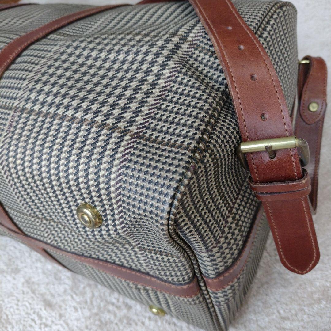 USA製 ポロラルフローレン ボストンバッグ 2way 千鳥格子柄 PVC