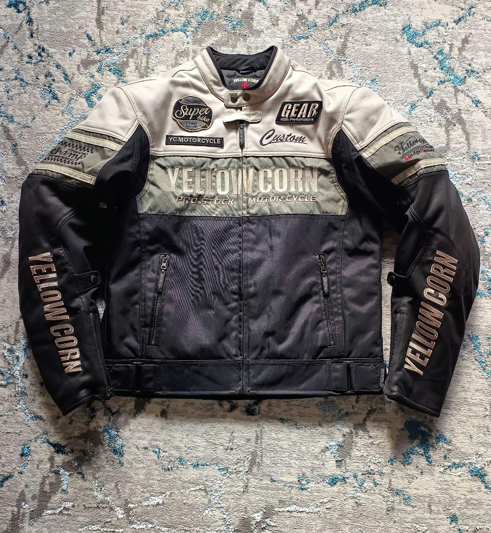 美品YELLOW CORNBB-4304ウインターバイクレザージャケット 3L