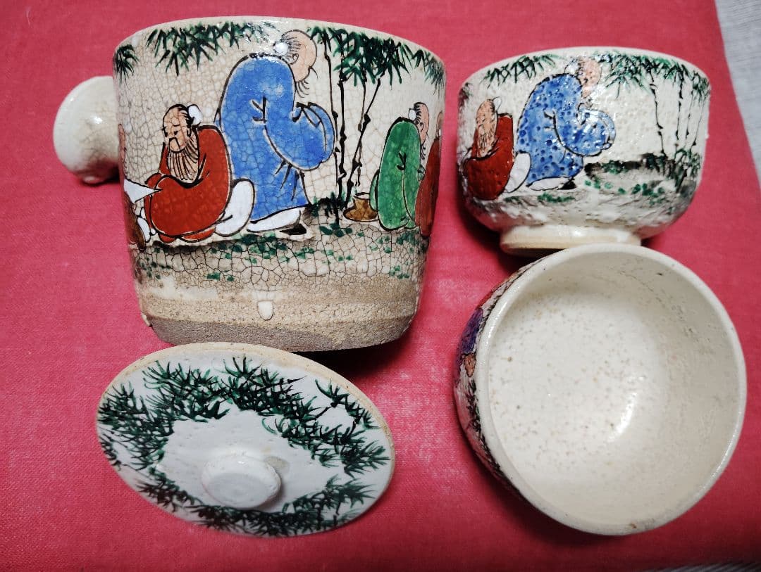 犬山焼　急須　湯呑み