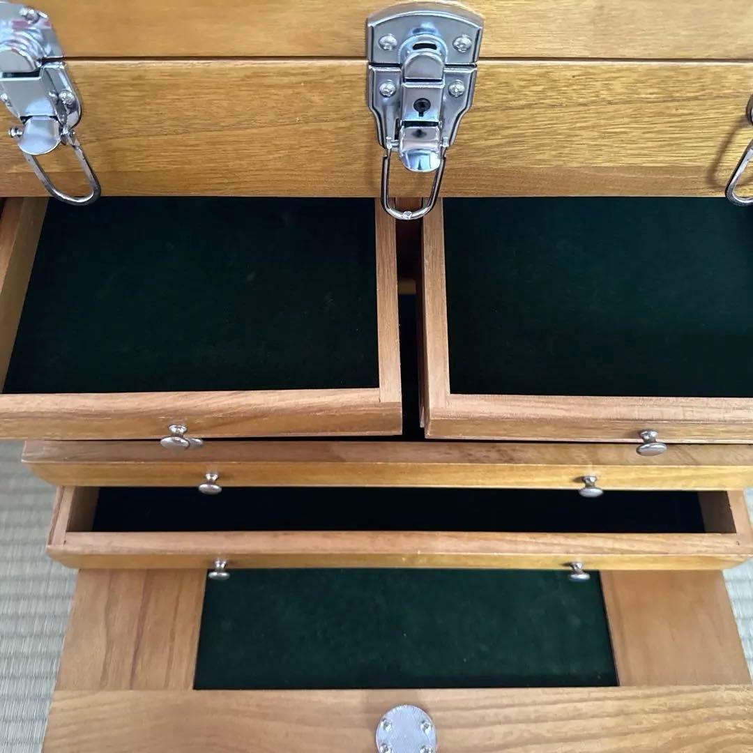 木製多段引き出しジュエリーボックス