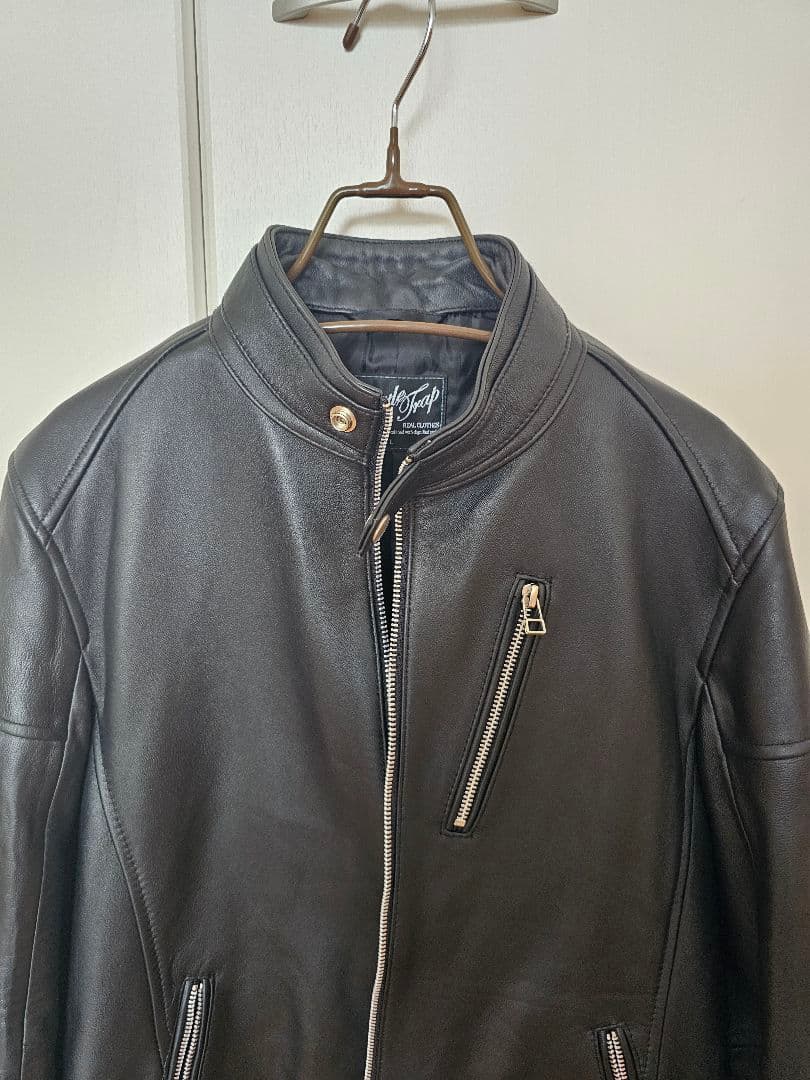 Rattle Trap シングルライダースレザージャケット 黒　Lサイズ　極美品