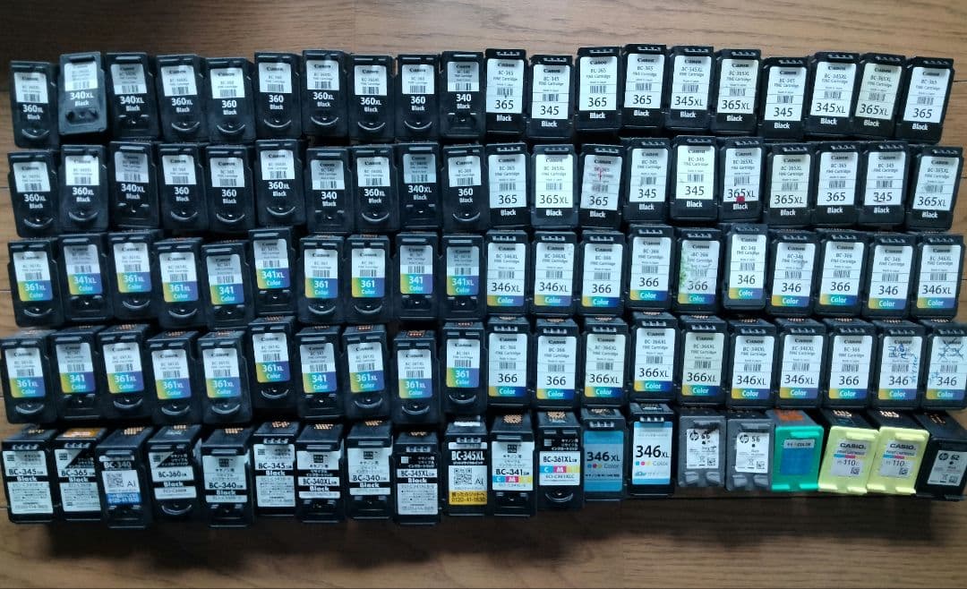 100個　 キャノン純正　 340XL 他　 使用済み 　 インクカートリッジ