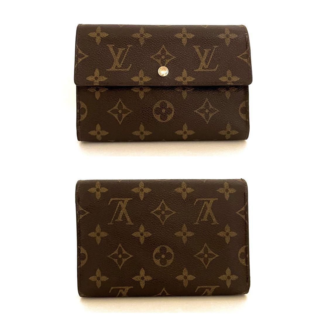 ⭕️パスケース付き⭕️ルイヴィトン　モノグラム　ポルトトレゾール【三つ折り財布】