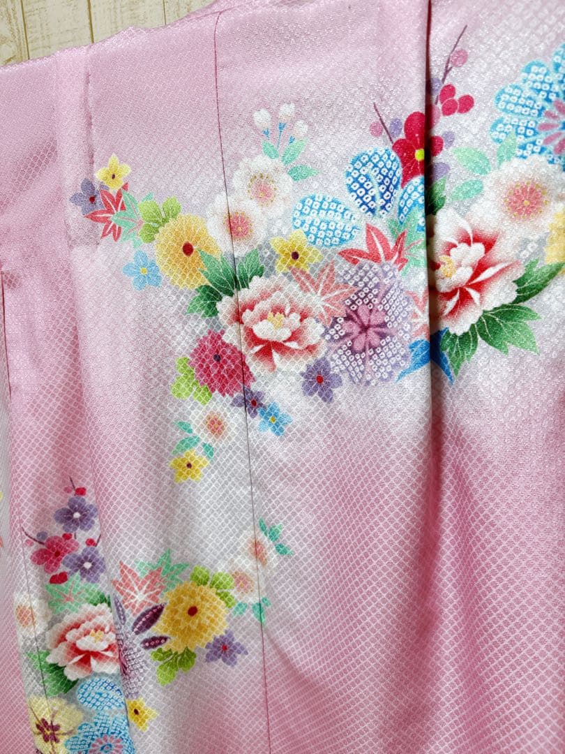 人気カラー♡七五三　7歳　女の子　紫系　ピンク系　パステル　パール付帯締め