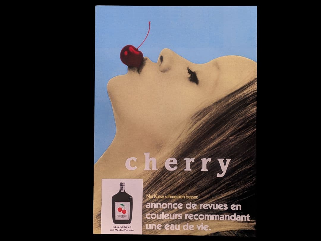 【ヴィンテージポスター】Eckes EdelkirschのB3サイズのポスター