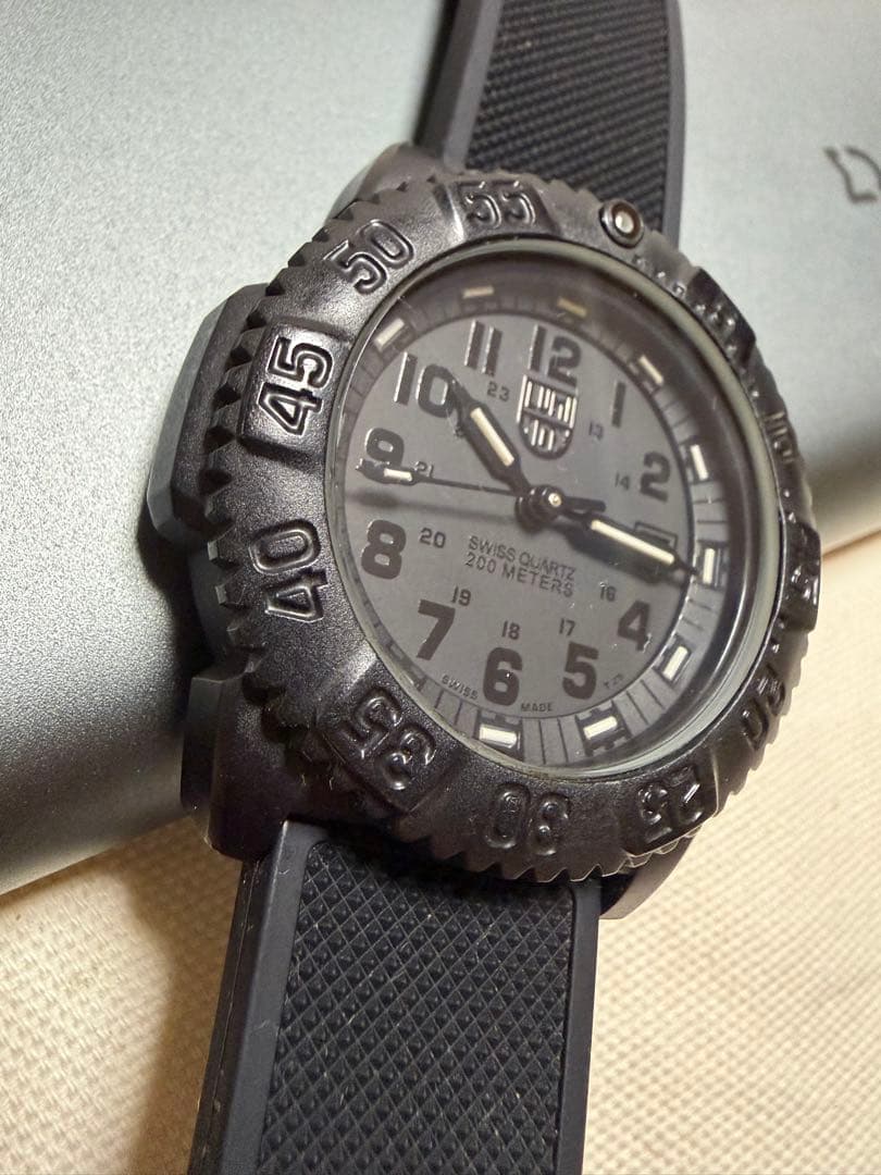 ジャンク 訳あり ルミノックス 3050 3950 LUMINOX ブラック時計