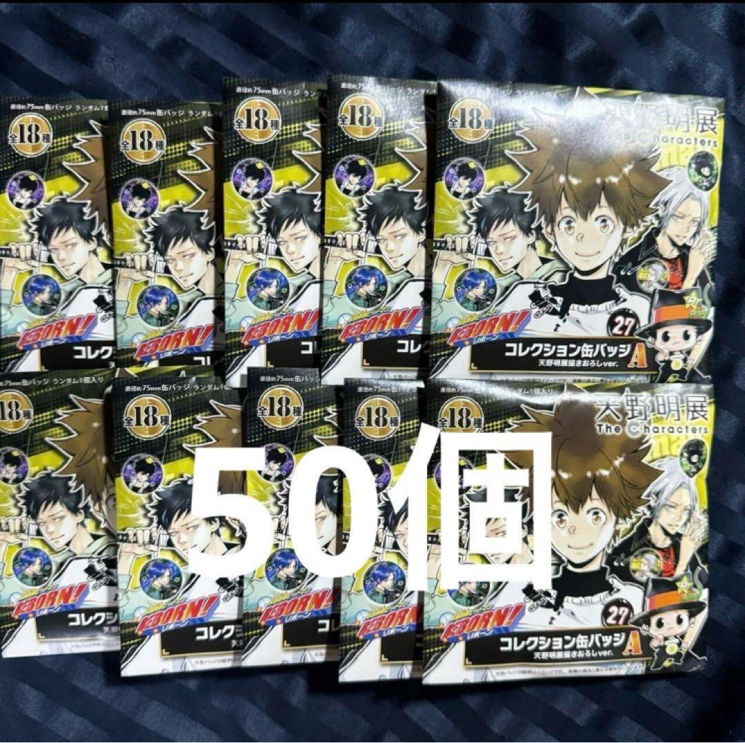 天野明展 家庭教師ヒットマンREBORN 缶バッジA 50点 未開封