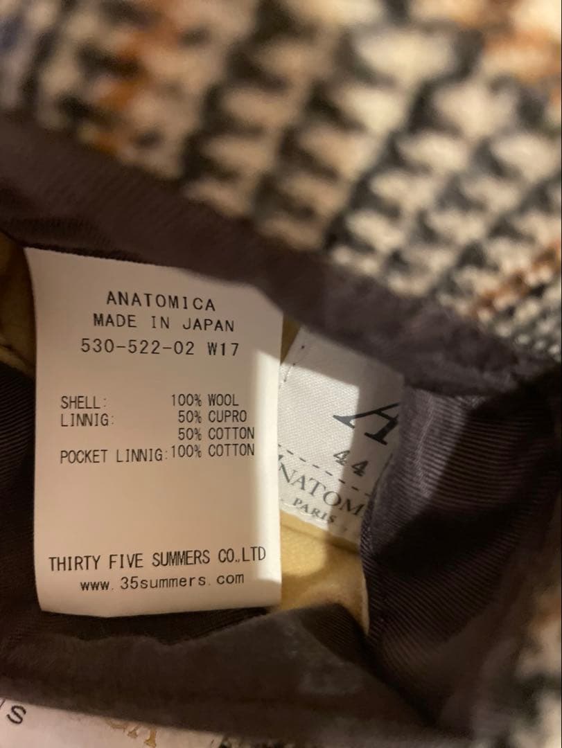 ANATOMICA シングルラグランコートⅣ 44