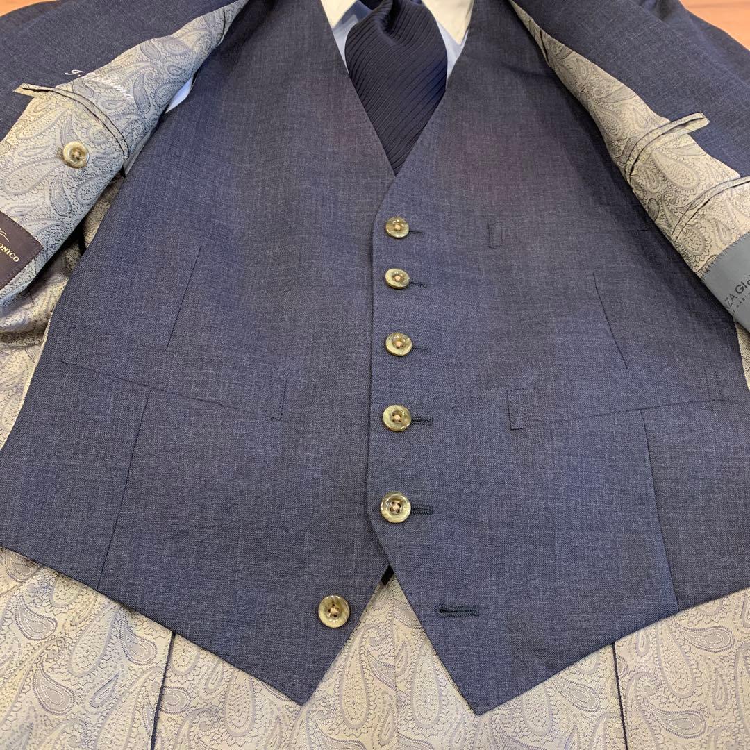 カノニコ GINZAGlobalStyle イタリア製ネイビージャケットベスト