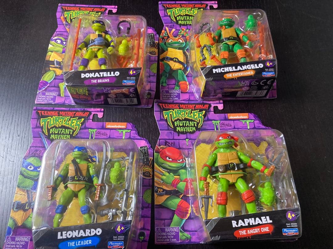 プレイメイツトイズ タートルズ ミュータントパニック！４体セット新品