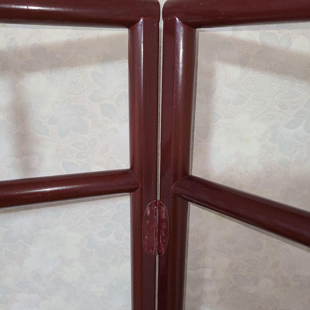 衣桁 着物掛け 衣紋掛け 折り畳み 鶴 インテリア レトロ　アンティーク中古品