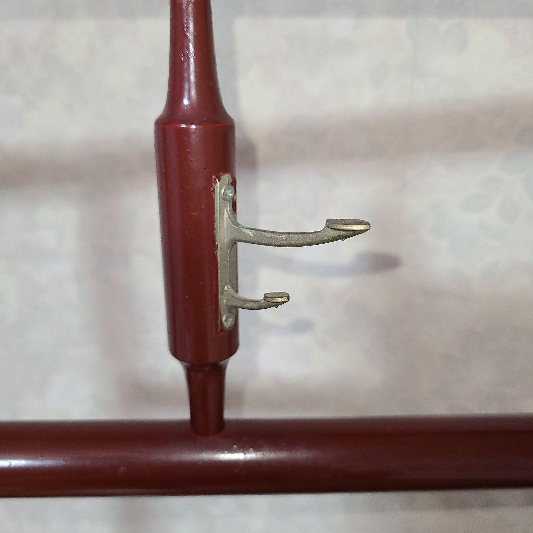 衣桁 着物掛け 衣紋掛け 折り畳み 鶴 インテリア レトロ　アンティーク中古品