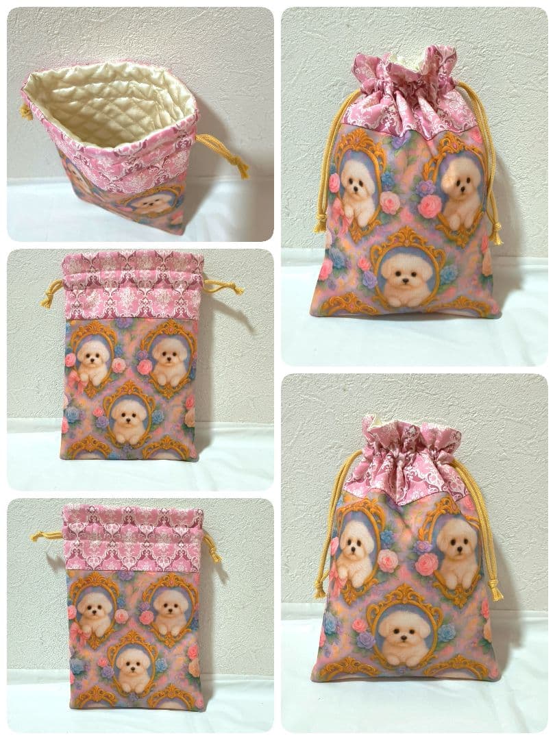 Yourelia様】ハンドメイドオーダー★犬猫女の子★ハンカチ&ポーチ&巾着8点
