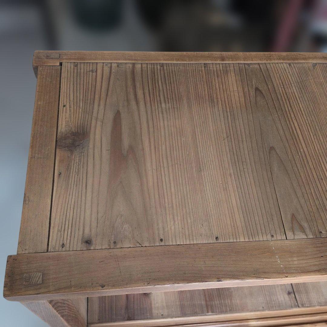 アンティーク　ブロカントオープンシェルフ 2段引き出し付き