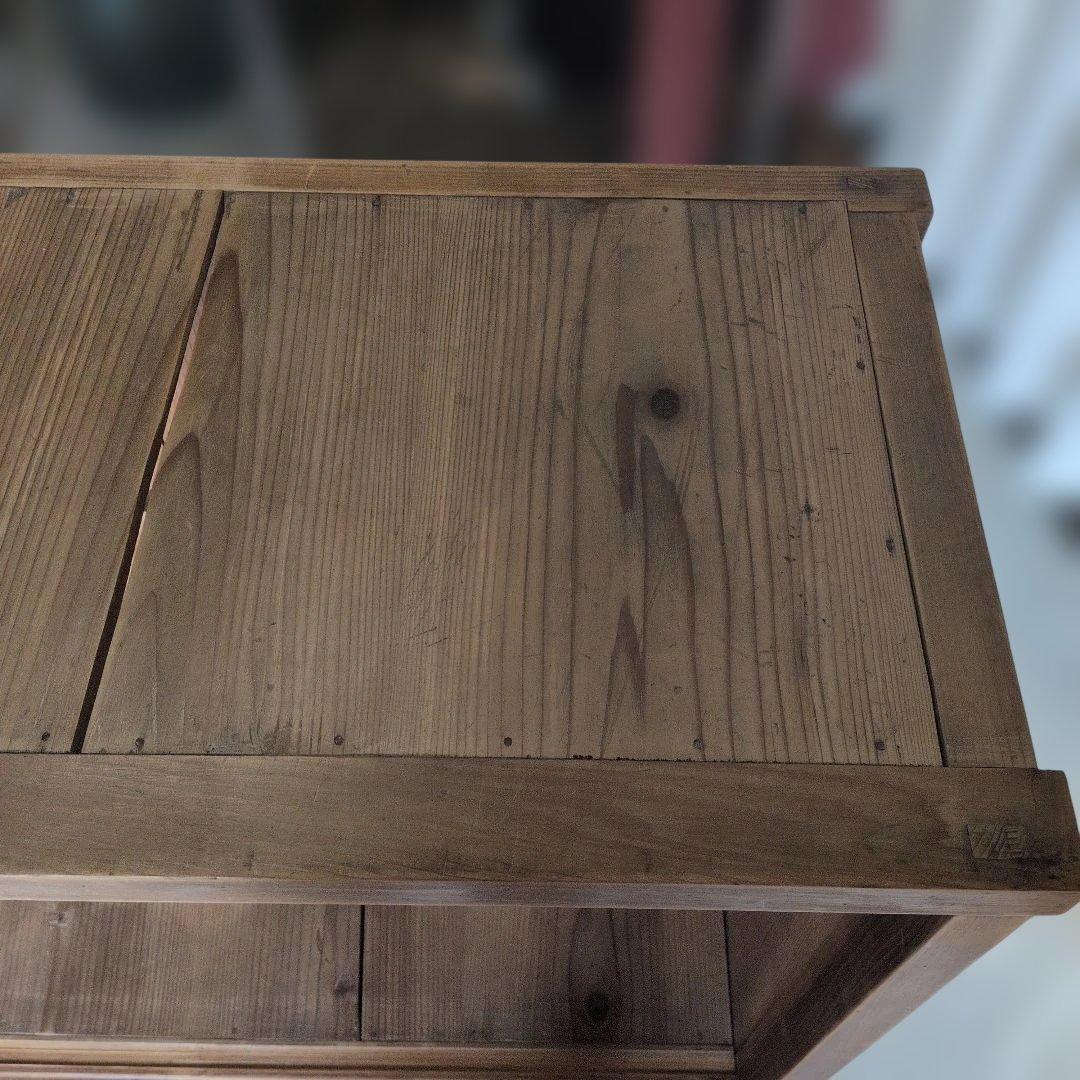 アンティーク　ブロカントオープンシェルフ 2段引き出し付き