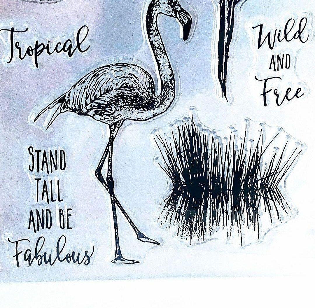 (409)【海外製 】クリアスタンプ トロピカル 野鳥