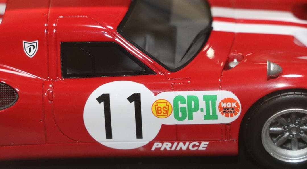 希少インターアライド製1/24プリンスＲ３８０（赤）１９６６日本ＧＰ優勝者出場車