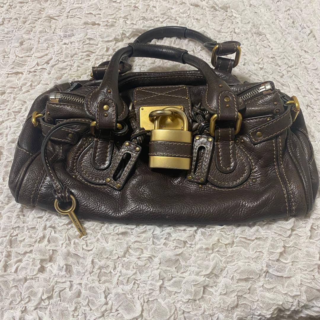 Chloe クロエ　パディントンバッグ　南京錠　ブラウン y2k ダークブラウン