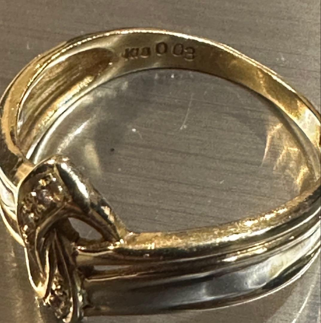 も*ん様 K18 Pt900コンビリング 10号