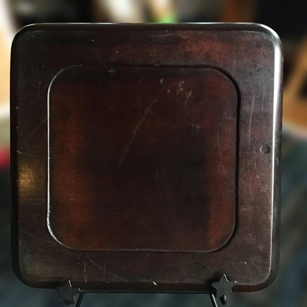 アンティーク　軽井沢彫り　盆　櫻