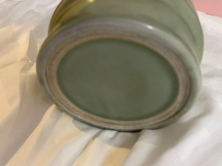 中国古玩　清代　仿龍泉窯青磁花瓶